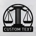 Custom Law Scale Metal Sign